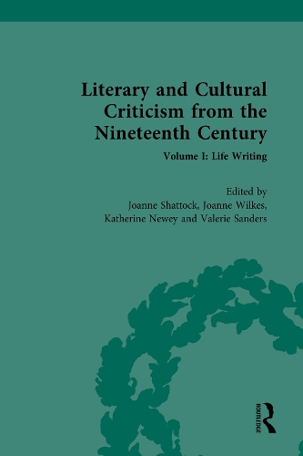 Бумажная книга «Literary and Cultural Criticism from the Nineteenth Century: Volume I: Life Writing» - фото №1