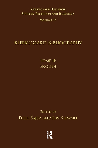 Паперова книга «Volume 19, Tome II: Kierkegaard Bibliography: English» - фото №1