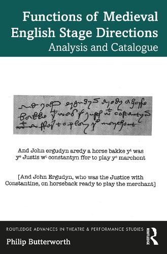 Паперова книга «Functions of Medieval English Stage Directions: Analysis and Catalogue», автор Філіп Баттерворт - фото №1