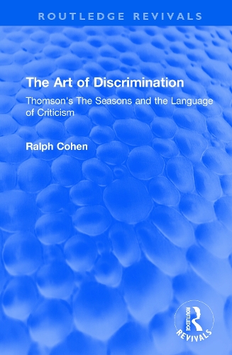 Бумажная книга «The Art of Discrimination: Thomson's The Seasons and the Language of Criticism», автор Ральф Коэн - фото №1