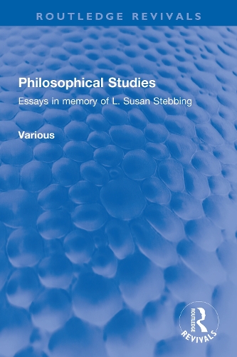 Паперова книга «Philosophical Studies: Essays in memory of L. Susan Stebbing» - фото №1