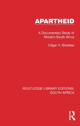 Паперова книга «Apartheid: A Documentary Study of Modern South Africa», автор Едгар Г. Брукс - фото №1