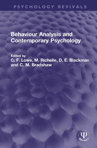 Бумажная книга «Behaviour Analysis and Contemporary Psychology» - фото №1