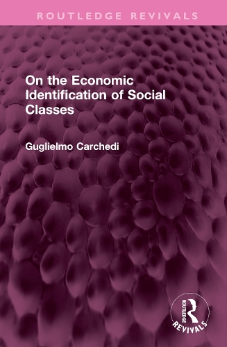 Бумажная книга «On the Economic Identification of Social Classes», автор Гульельмо Карчеди - фото №1