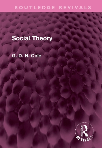 Паперова книга «Social Theory», автор Г.Д.Х. Коул - фото №1