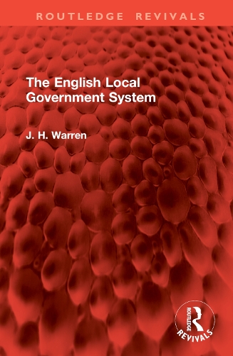 Бумажная книга «The English Local Government System», автор Дж. Х. Уоррен - фото №1