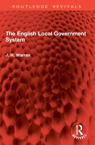 Бумажная книга «The English Local Government System», автор Дж. Х. Уоррен - фото №1