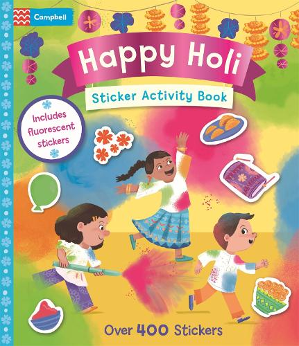 Паперова книга «Happy Holi Sticker Activity Book: With over 400 stickers», автор Campbell Books - фото №1