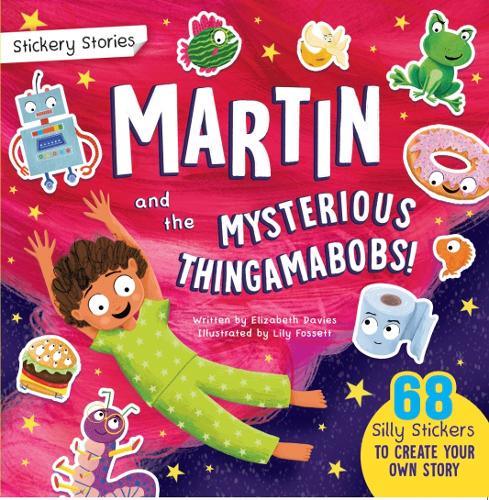 Паперова книга «Stickery Stories: Martin and the Mysterious Thingamabobs - A boredom-busting sticker activity storybook for 4-8 year olds!», автор Елізабет Девіс - фото №1
