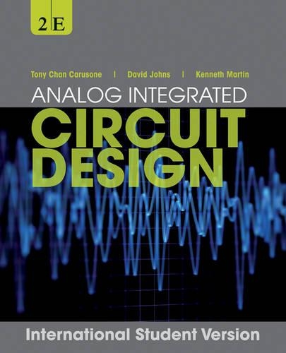 Бумажная книга «Analog Integrated Circuit Design, International Student Version», авторов Дэвид Джонс, Кеннет Мартин, Тони Чан Карузоне - фото №1
