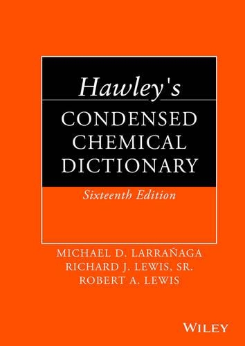Паперова книга «Hawley's Condensed Chemical Dictionary», автор Роберт А. Льюїс - фото №1