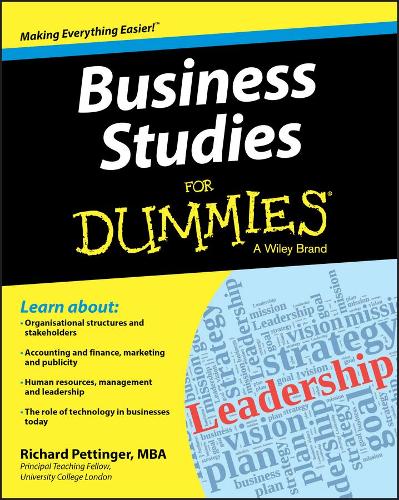 Паперова книга «Business Studies For Dummies», автор Річард Петтінгер - фото №1