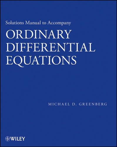Бумажная книга «Solutions Manual to accompany Ordinary Differential Equations», автор Майкл Д. Гринберг - фото №1