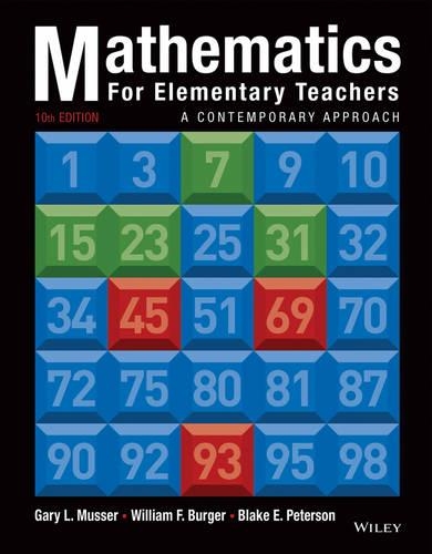 Паперова книга «Mathematics for Elementary Teachers: A Contemporary Approach», авторів Блейк Е. Петерсон, Гарі Л. Мюссер, Вільям Ф. Бургер - фото №1