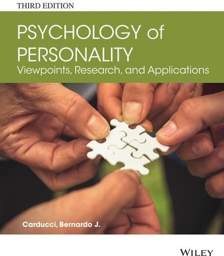 Бумажная книга «Psychology of Personality: Viewpoints, Research, and Applications», автор Бернардо Дж. Кардуччи - фото №1