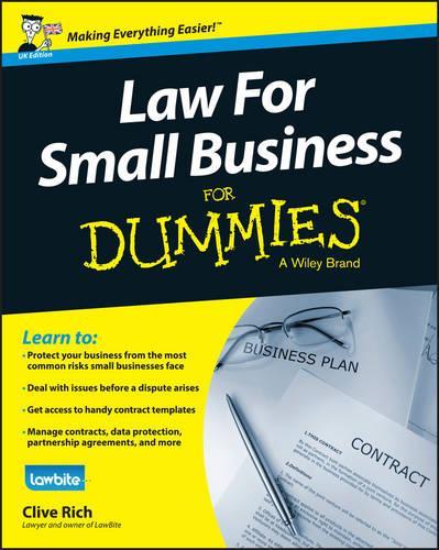 Паперова книга «Law for Small Business For Dummies - UK», автор Клайв Річ - фото №1