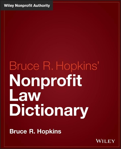 Бумажная книга «Hopkins' Nonprofit Law Dictionary», автор Брюс Р. Хопкинс - фото №1