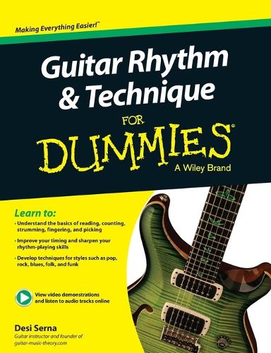 Бумажная книга «Guitar Rhythm and Techniques For Dummies, Book + Online Video and Audio Instruction», автор Дези Серна - фото №1