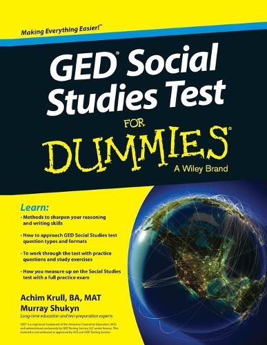 Паперова книга «GED Social Studies For Dummies», авторів Ахім К. Крулл, Мюррей Шукін - фото №1