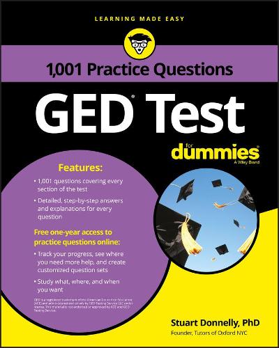 Паперова книга «GED Test: 1,001 Practice Questions For Dummies», автор Стюарт Доннеллі - фото №1