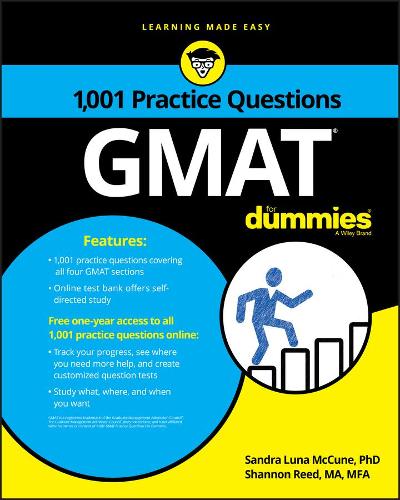 Паперова книга «GMAT: 1,001 Practice Questions For Dummies», авторів Сандра Луна Маккун, Шеннон Рід - фото №1