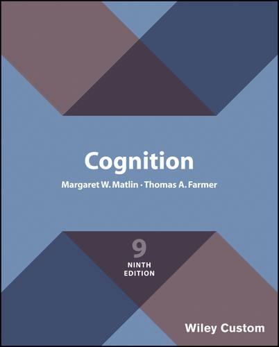 Паперова книга «Cognition», авторів Маргарет В. Матлін, Томас А. Фармер - фото №1
