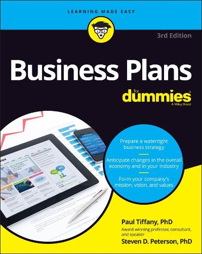 Бумажная книга «Business Plans For Dummies», авторов Пол Тиффани, Стивен Д. Петерсон - фото №1