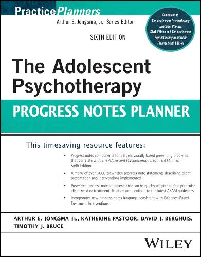Паперова книга «The Adolescent Psychotherapy Progress Notes Planner», авторів Артур Е. Джонгсма-молодший, Гастон Леру, Кеті Пастур, Тімоті Дж. Брюс - фото №1