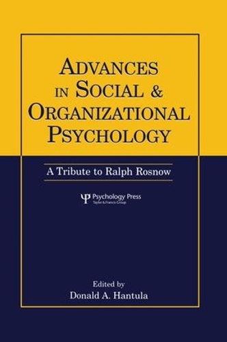 Бумажная книга «Advances in Social and Organizational Psychology: A Tribute to Ralph Rosnow» - фото №1