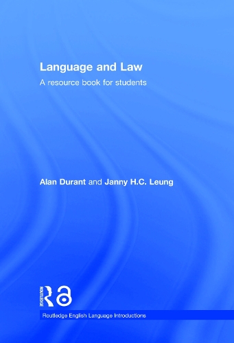 Бумажная книга «Language and Law: A resource book for students», автор Алан Дюрант - фото №1