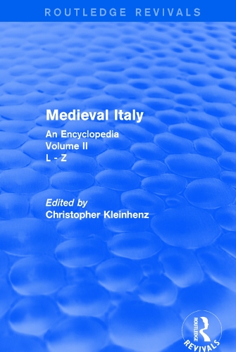 Бумажная книга «Routledge Revivals: Medieval Italy (2004): An Encyclopedia - Volume II» - фото №1