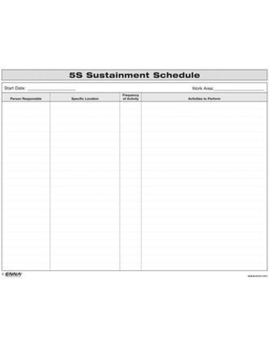 Бумажная книга «5S Sustainment Schedule» - фото №1