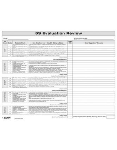 Паперова книга «5S: Evaluation Review Form» - фото №1