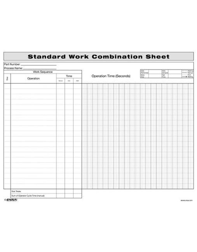 Паперова книга «Standard Work Combination Sheet» - фото №1