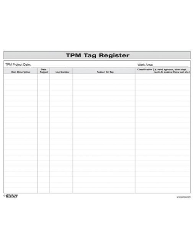 Бумажная книга «TPM Tag Register: TPM Tag Register» - фото №1
