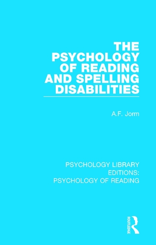 Бумажная книга «The Psychology of Reading and Spelling Disabilities», автор А.Ф. Йорм - фото №1