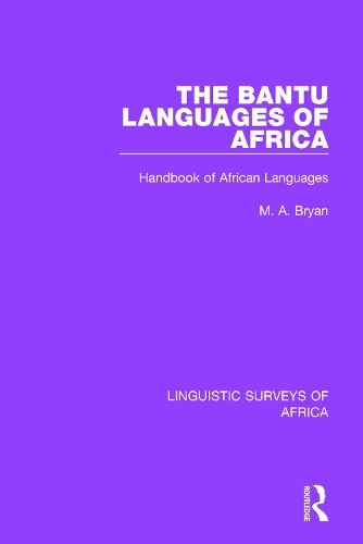 Бумажная книга «The Bantu Languages of Africa: Handbook of African Languages», автор М. А. Брайан - фото №1