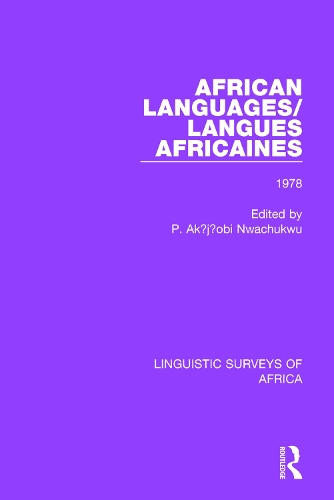 Бумажная книга «African Languages/Langues Africaines: Volume 4 1978» - фото №1