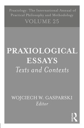 Бумажная книга «Praxiological Essays: Texts and Contexts» - фото №1