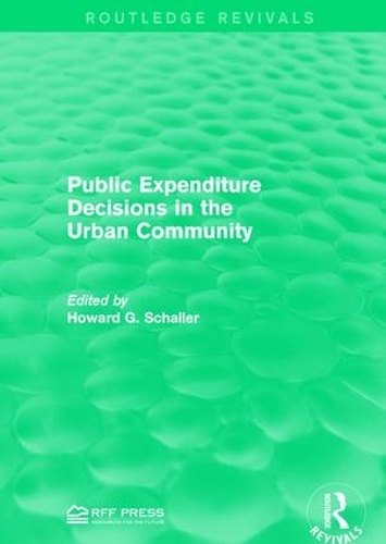Бумажная книга «Public Expenditure Decisions in the Urban Community» - фото №1