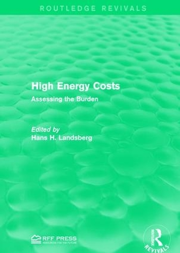 Паперова книга «High Energy Costs: Assessing the Burden» - фото №1