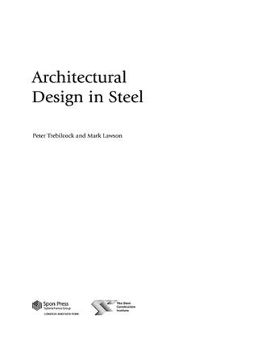 Бумажная книга «Architectural Design in Steel», автор Питер Требилкок - фото №1