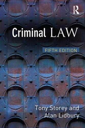 Бумажная книга «Criminal Law», авторов Алан Лидбери, Тони Стори - фото №1