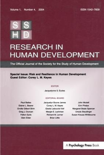Паперова книга «Risk and Resilience in Human Development: A Special Issue of Research in Human Development» - фото №1