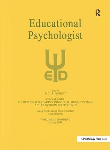 Бумажная книга «Motivation for Reading: Individual, Home, Textual, and Classroom Perspectives: A Special Issue of educational Psychologist» - фото №1