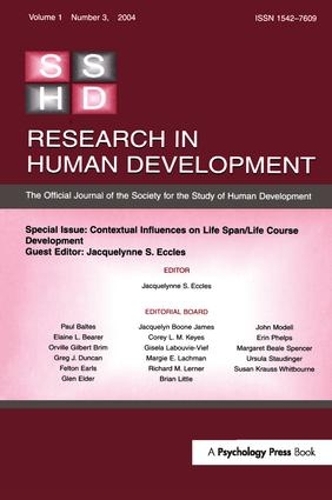 Паперова книга «Contextual Influences on Life Span/life Course: A Special Issue of Research in Human Development» - фото №1