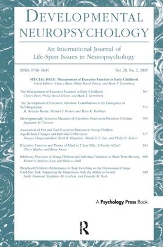 Бумажная книга «Measurement of Executive Function in Early Childhood: A Special Issue of Developmental Neuropsychology» - фото №1