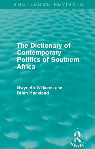 Паперова книга «The Dictionary of Contemporary Politics of Southern Africa», авторів Брайан Гекленд, Гвінет Вільямс - фото №1