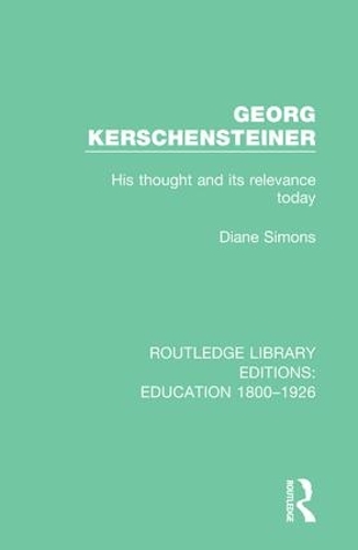 Бумажная книга «Georg Kerschensteiner: His Thought and its Relevance Today» - фото №1