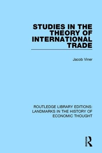 Паперова книга «Studies in the Theory of International Trade», автор Якоб Вінер - фото №1